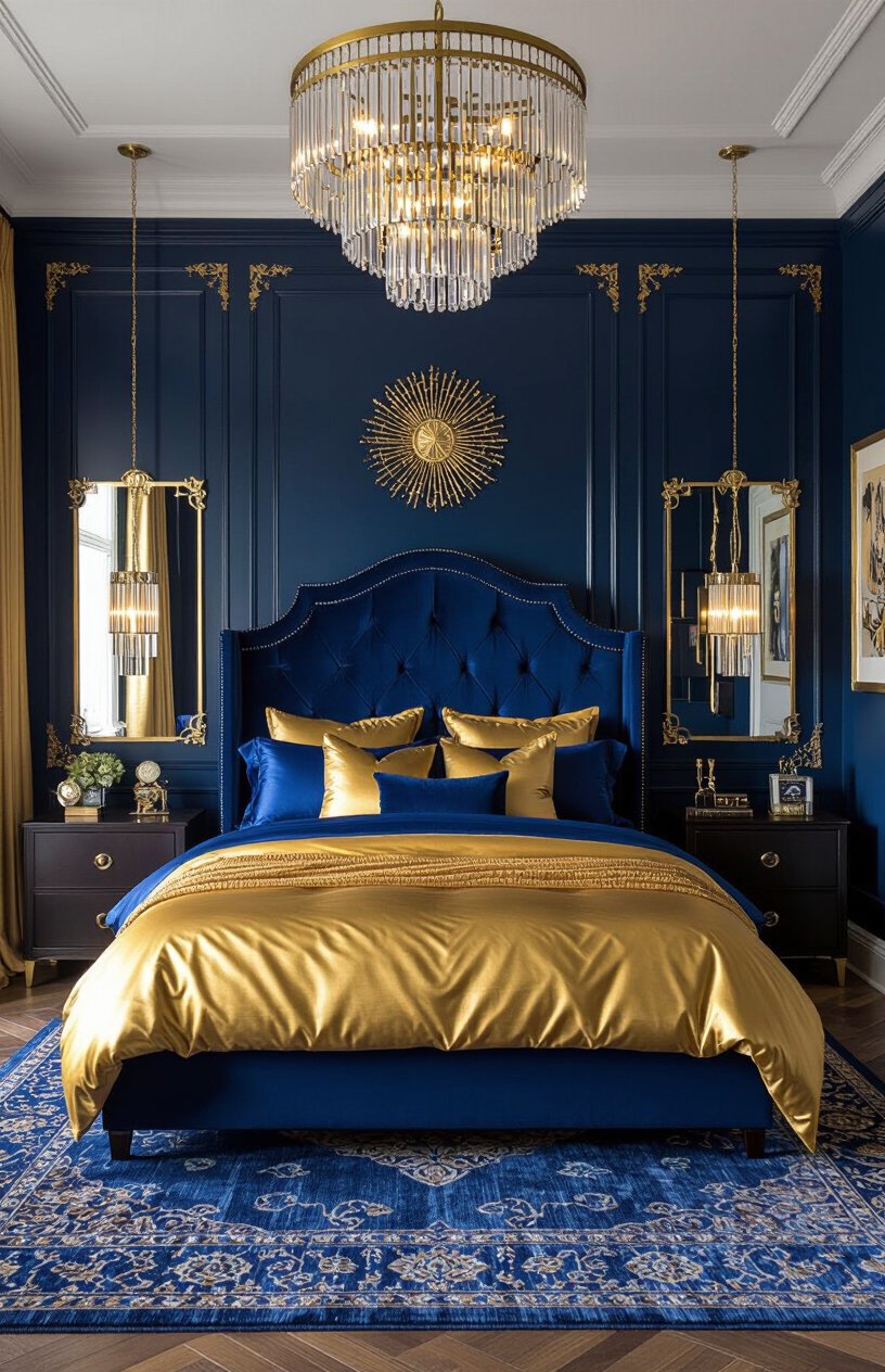 Cobalt Blue Luxury Bedroom