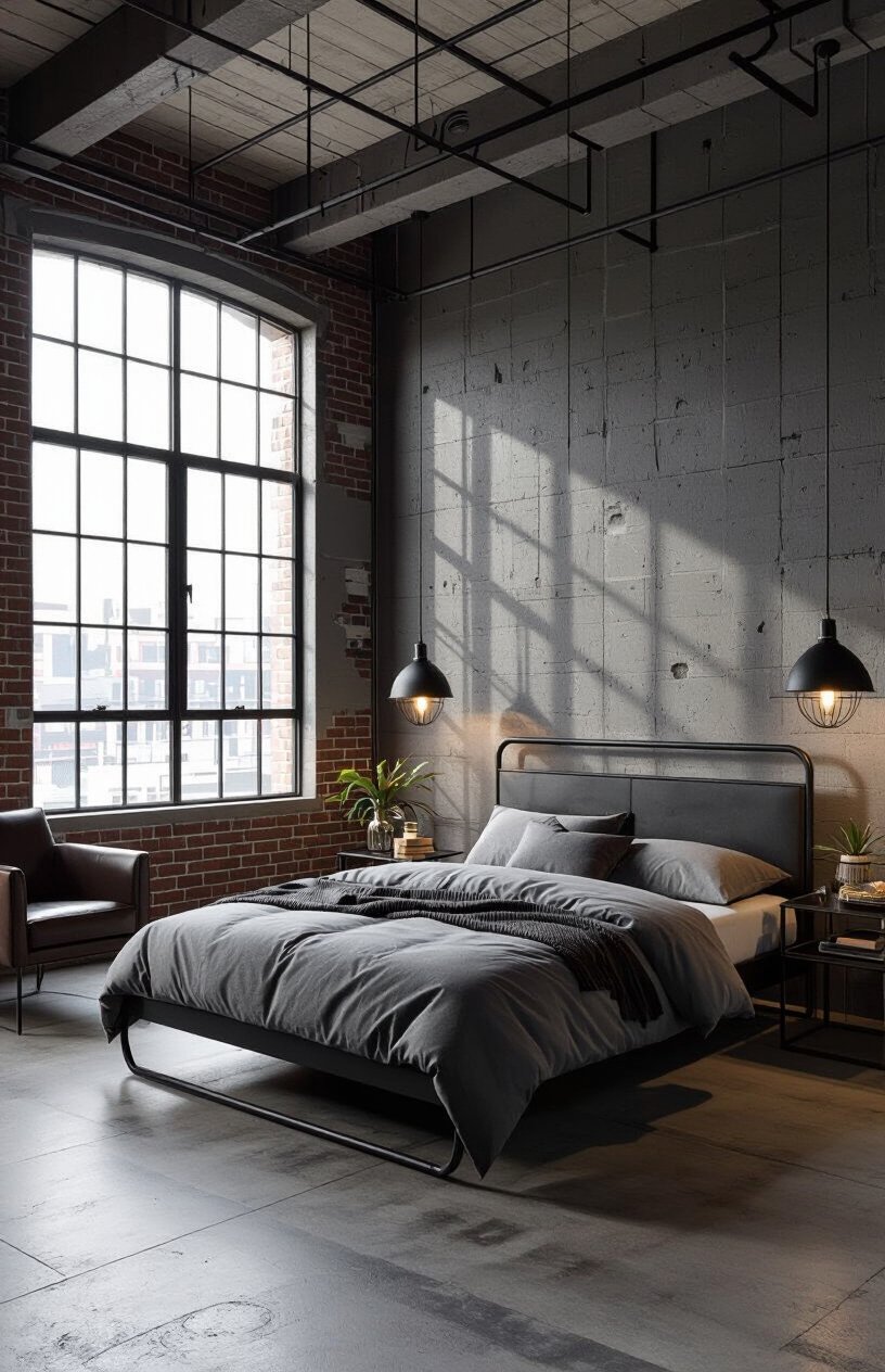 Neo-Industrial Dark Loft