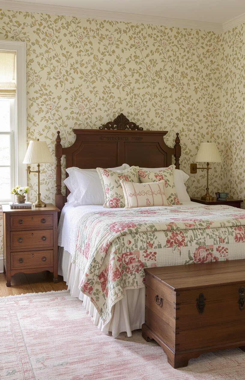 Vintage Floral Bedroom