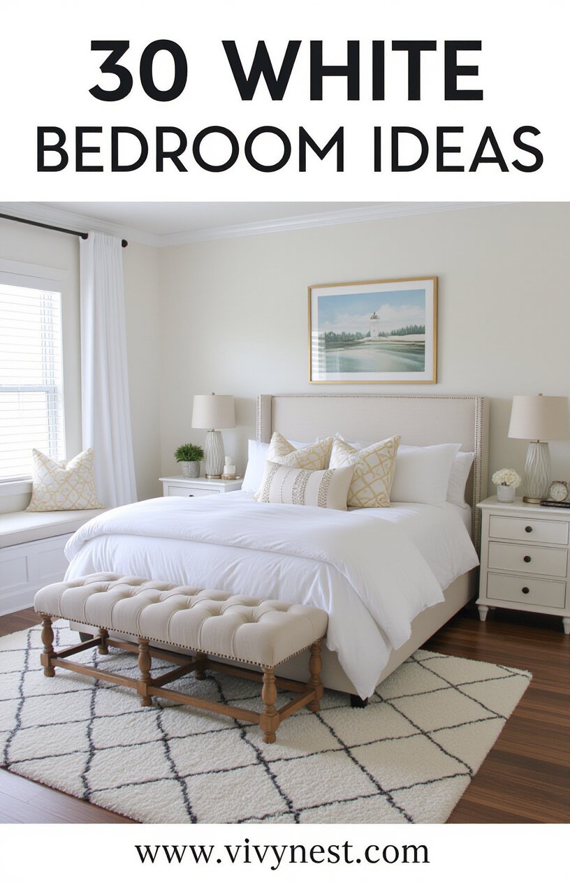 30 White Bedroom Ideas