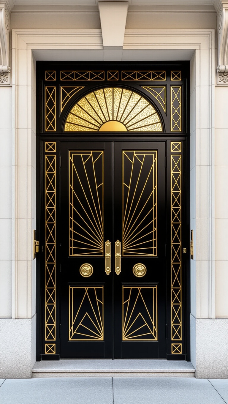 Art Deco Geometric Door Design