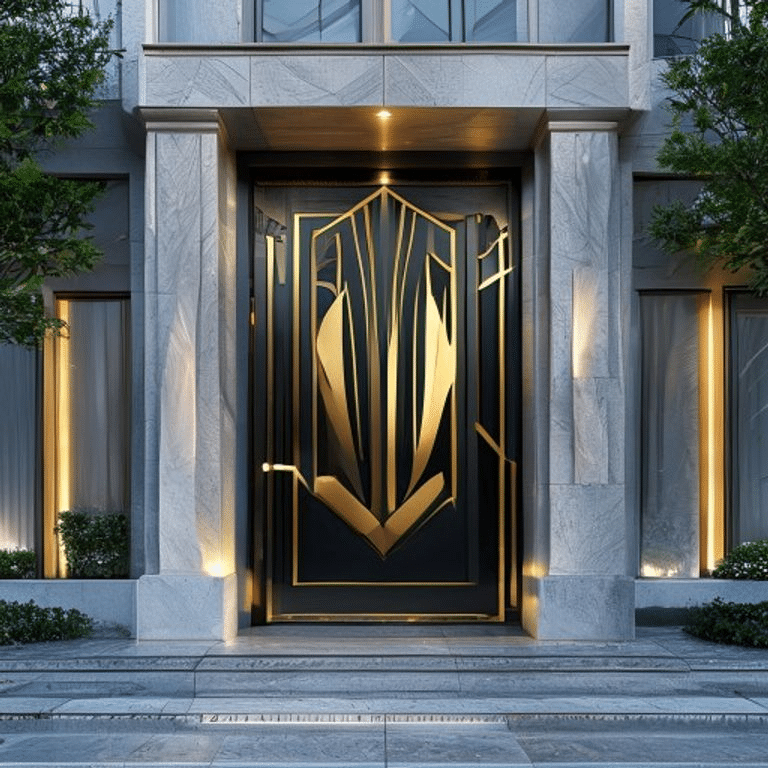 Art Deco Geometric Door Entrance