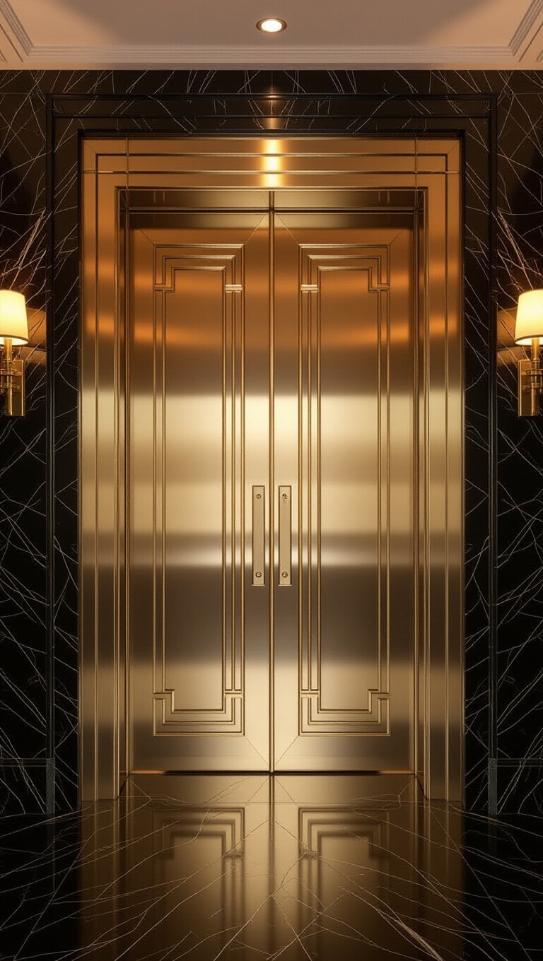 Art Deco Geometric Safety Door