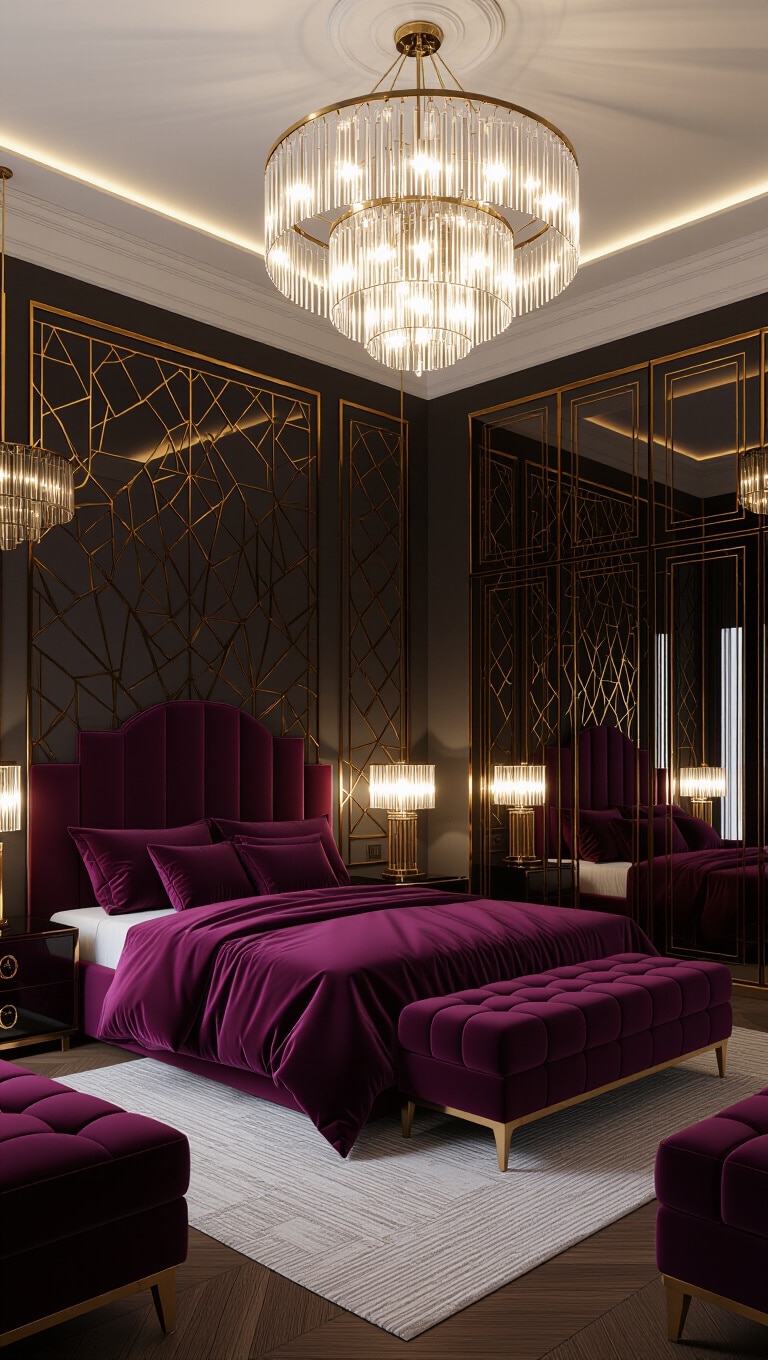 Art Deco Glam Wall Decor Bedroom
