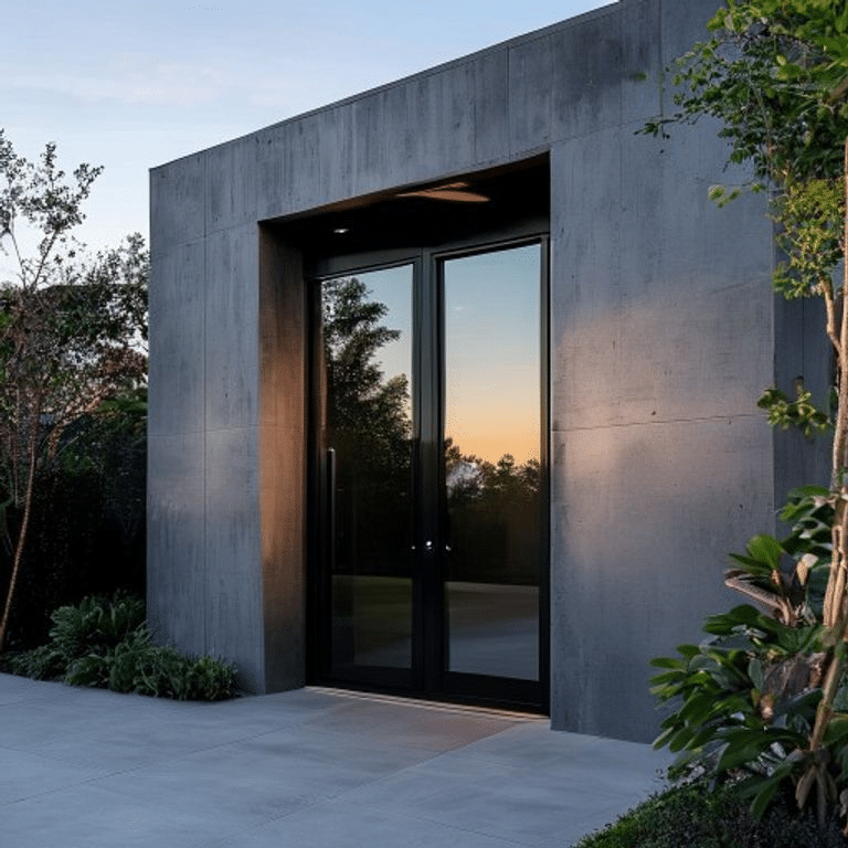 Black Glass Frameless Door