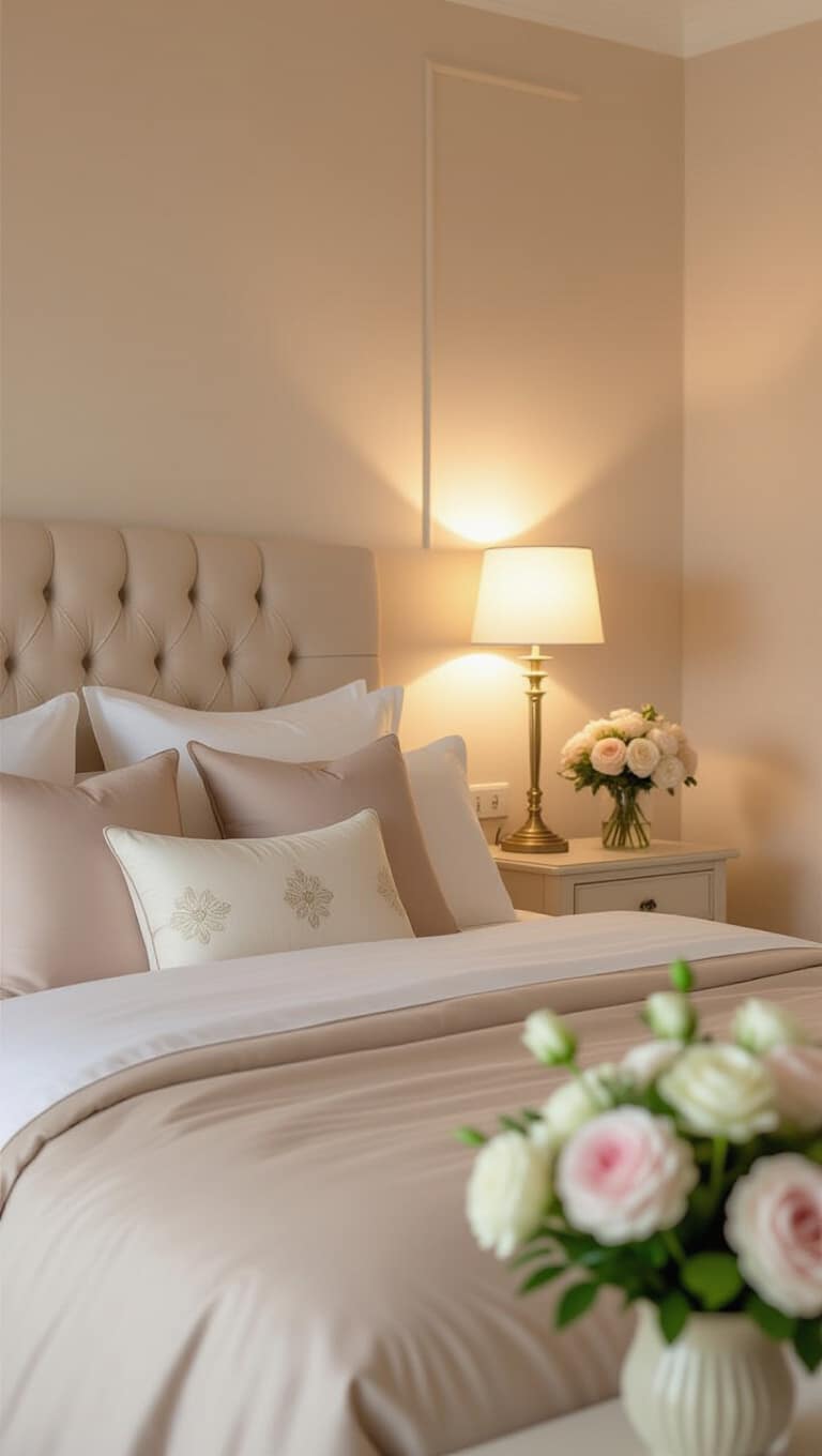 Blush Beige Romantic Neutral Bedroom