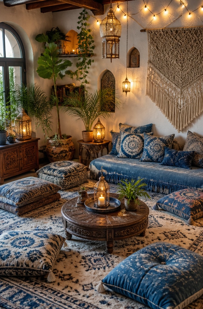 Bohemian Blue and Cream Oasis