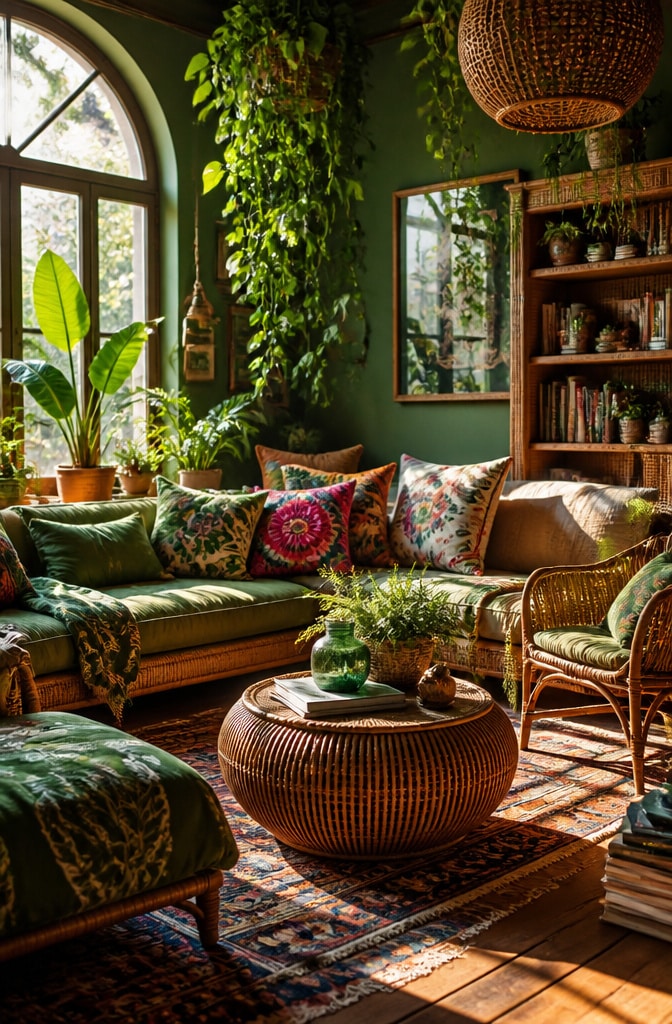 Bohemian Brown and Green Retreat