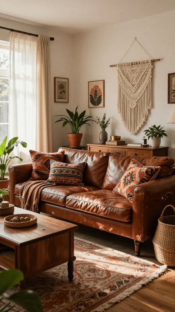 Bohemian Chic Brown Living Room