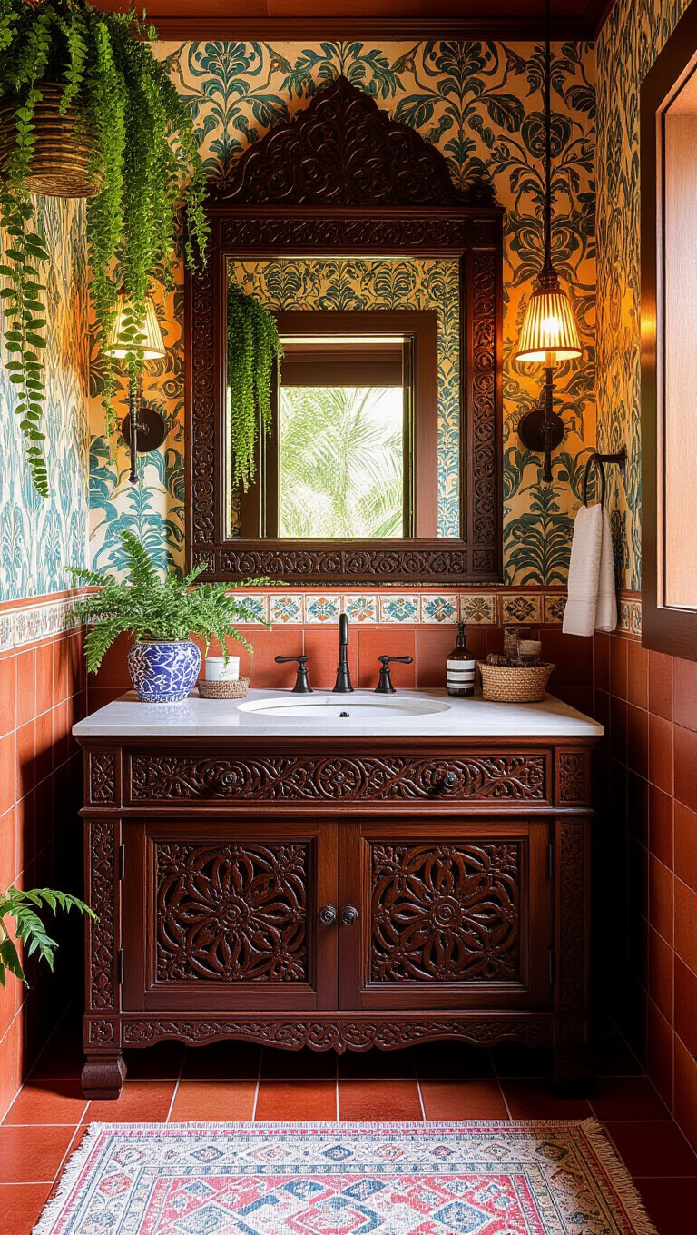 Bohemian Chic Brown Vanity