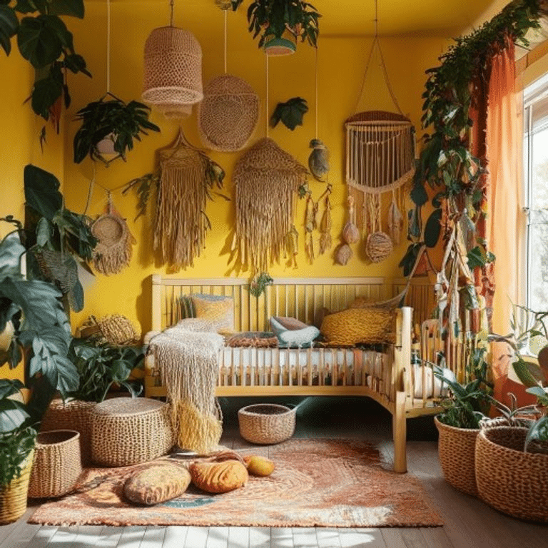 Bohemian Chic Yellow Nursery