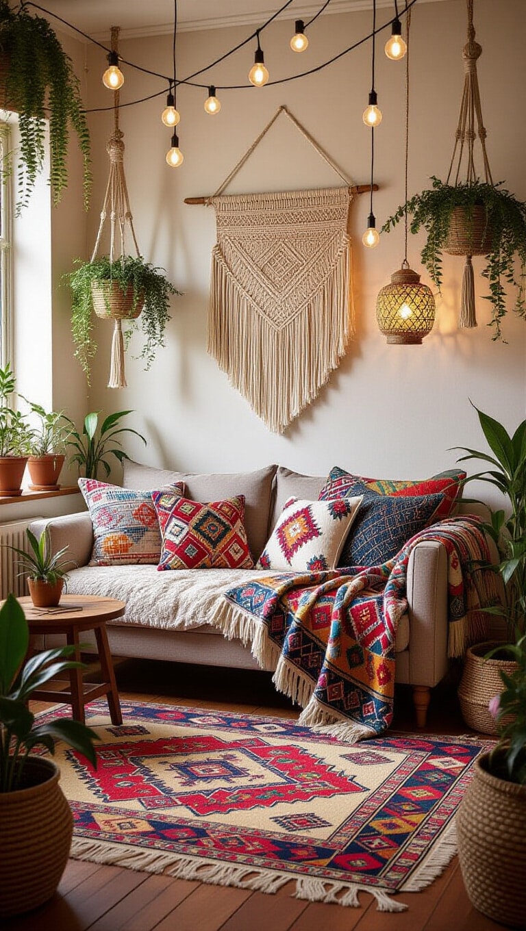Bohemian Cozy Small Living Room