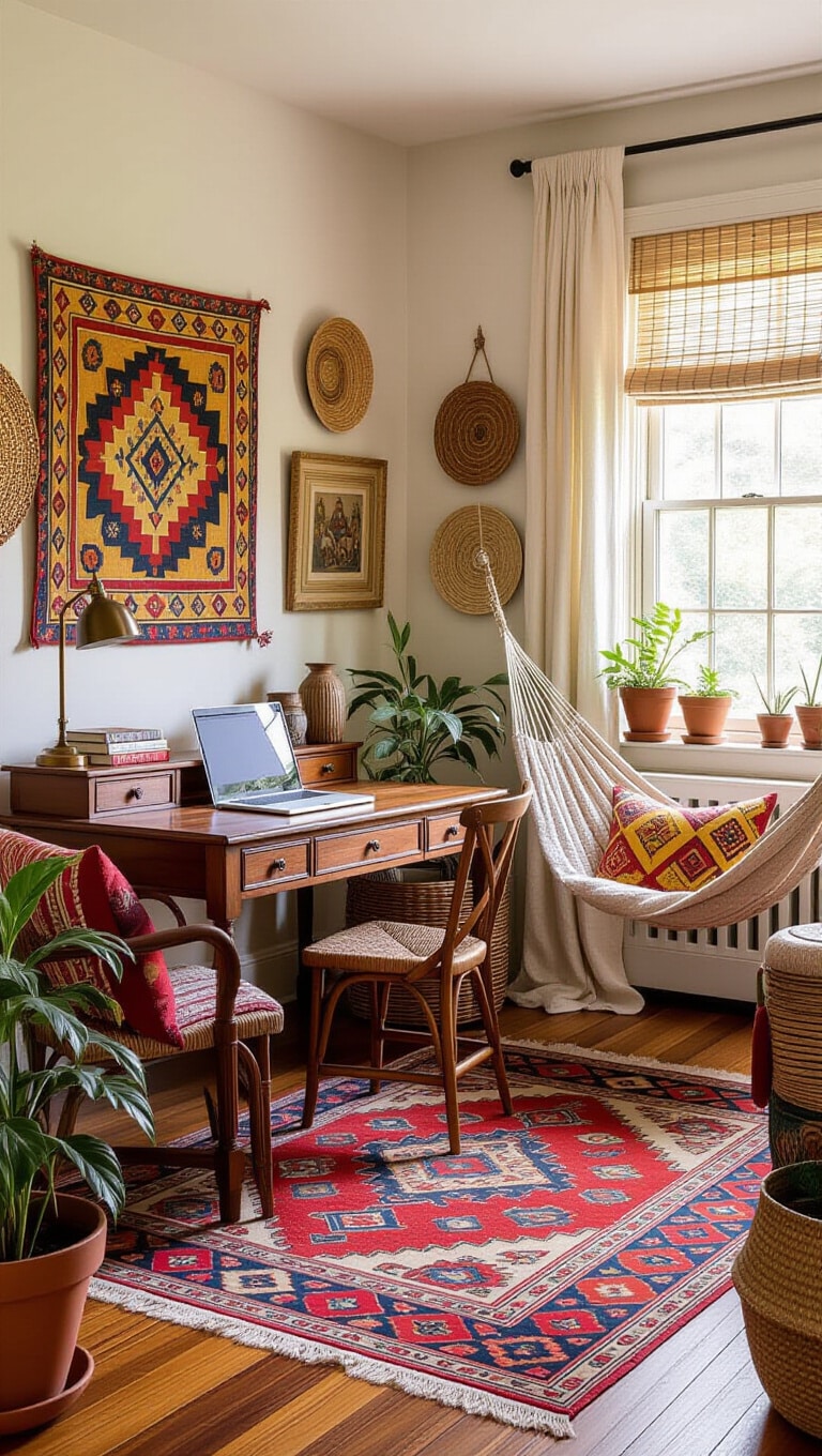 Bohemian Eclectic Home Office