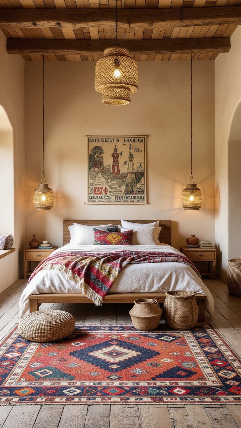 Bohemian Rugged Men’s Bedroom