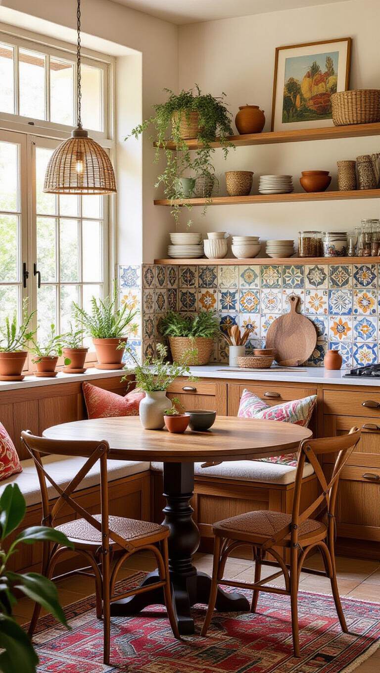 Boho Chic Brown Kitchen