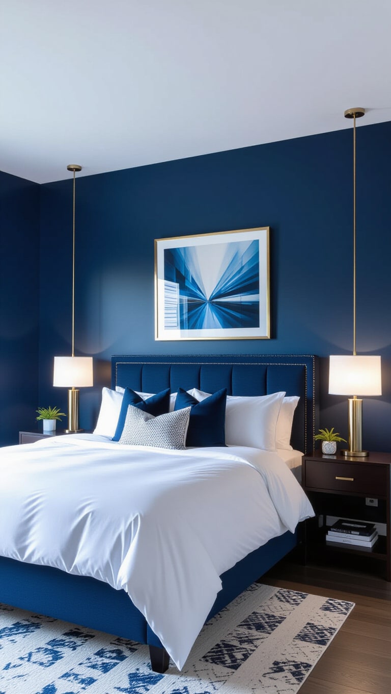 Bold Deep Navy Accent Walls