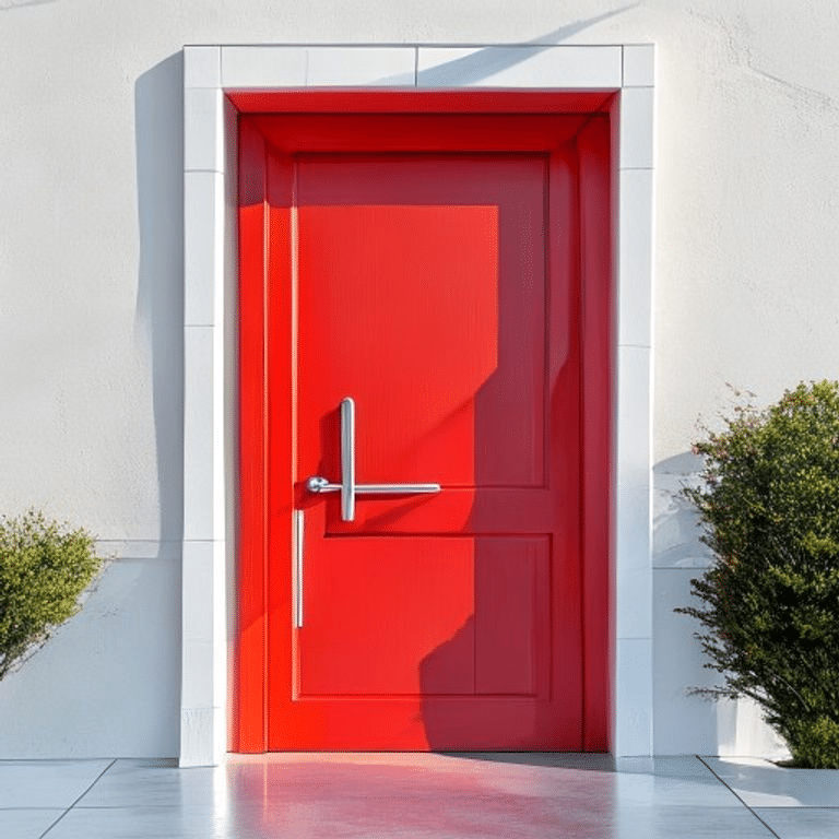 Bold Red Contemporary Door