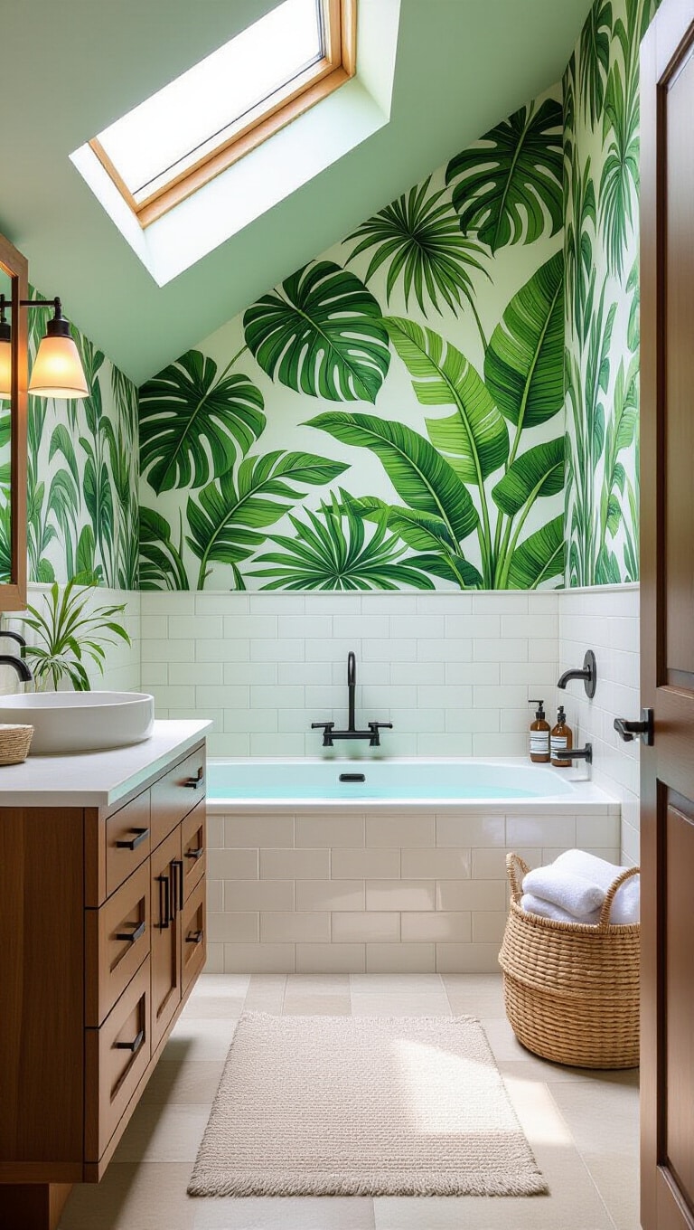 Botanical Jungle Green Wallpaper