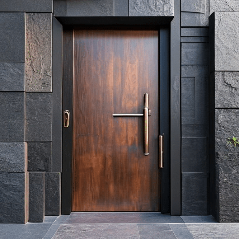 Bronze Metallic Finish Door