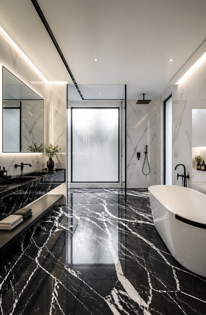 Classic Black and White Marble Elegance