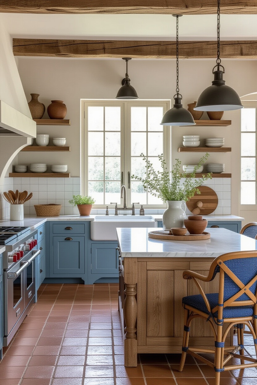 11 Stunning Blue French Country Kitchen Ideas to Inspire Your Home Design