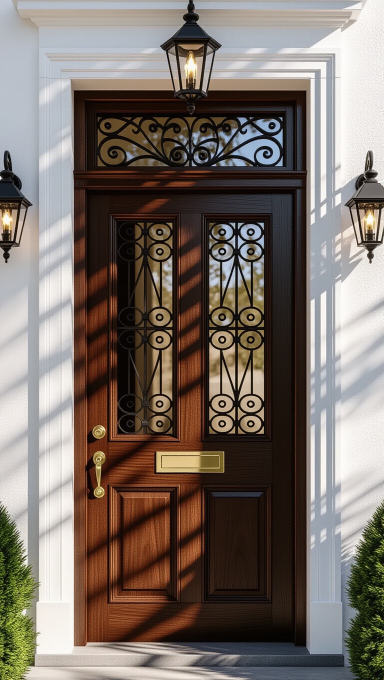 Classic Colonial Iron-Grille Door