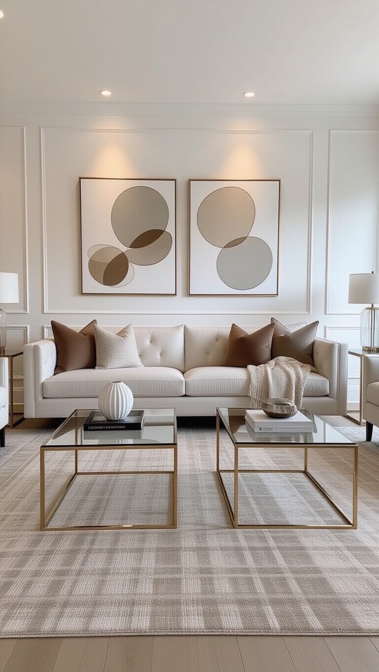 Classic Contemporary Brown Rug Living Room