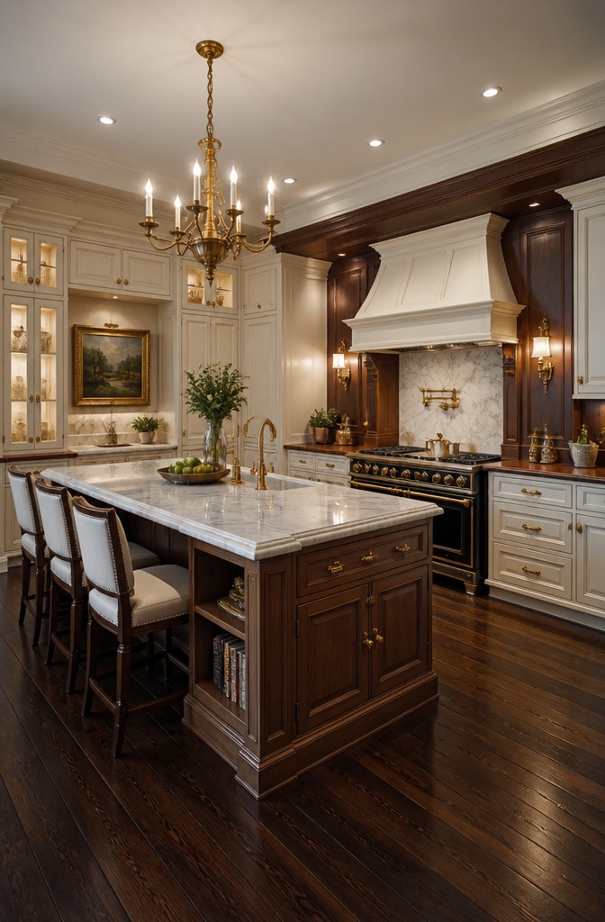 Classic Cream and Walnut Brown Kitchen