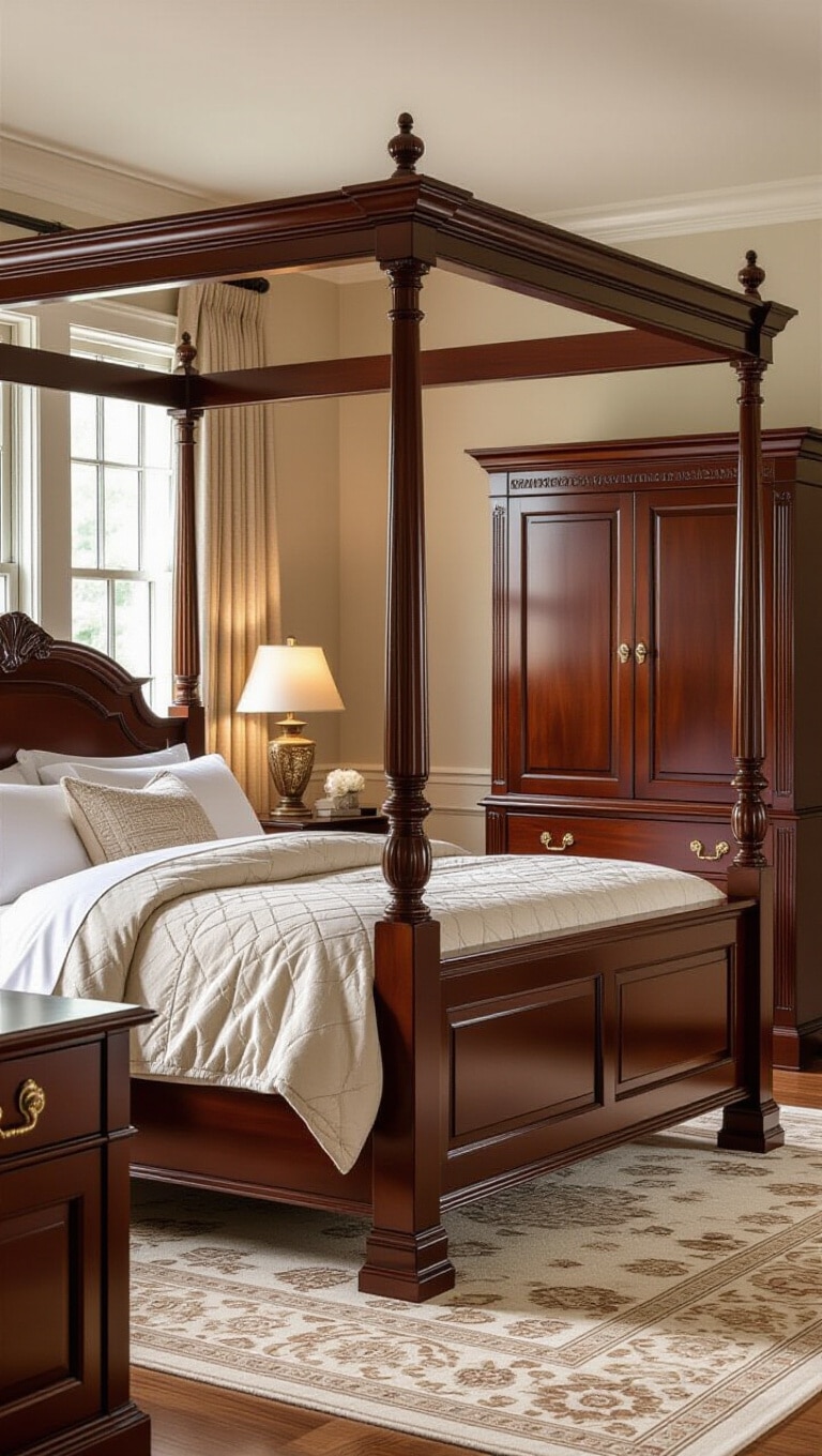 Classic Dark Mahogany Bedroom Suite