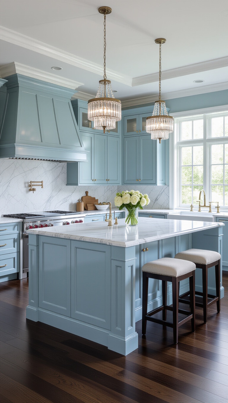 Classic Elegance Baby Blue Kitchen