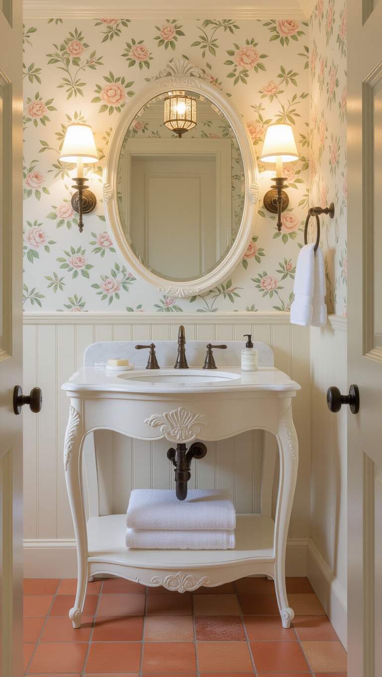 Classic French Country Guest Bathroom