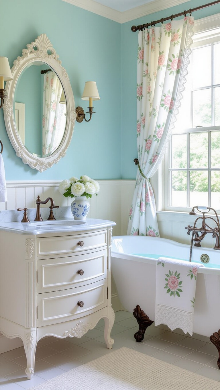 Classic French Country Guest Bathroom