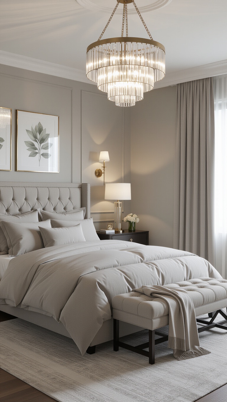 Classic Greige Elegance Bedroom