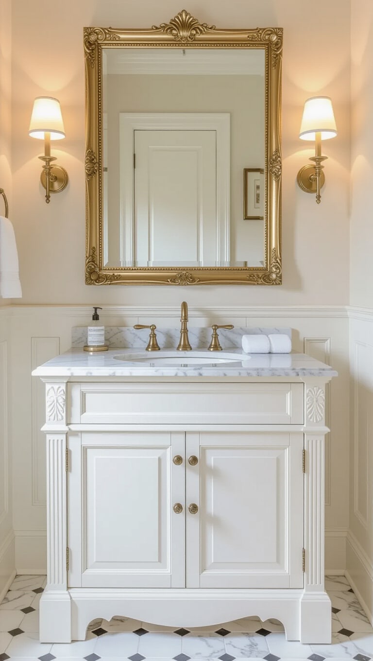 Classic Marble Single Sink Vanity