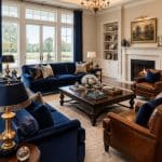 13 Stunning Navy Blue and Brown Living Room Ideas for a Cozy, Chic Space