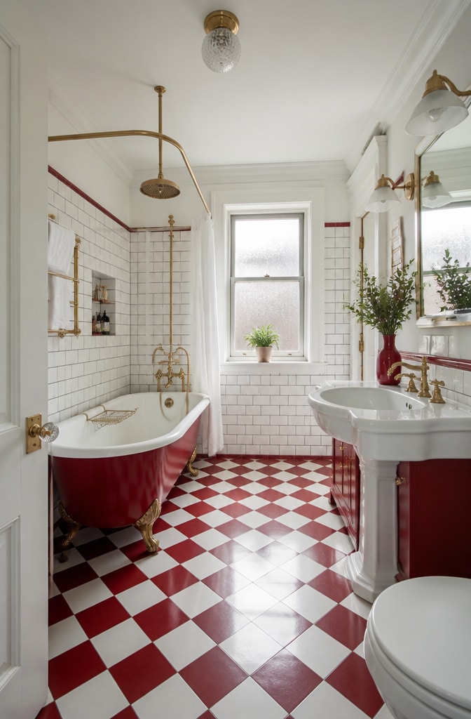 12 Stunning Red and White Bathroom Ideas to Transform Your Space