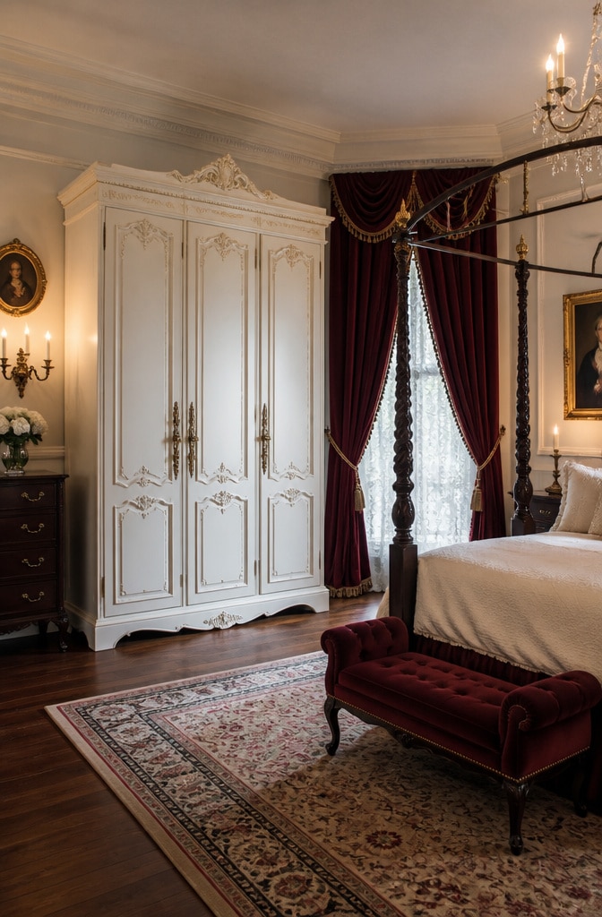 Classic Victorian White Wardrobe Bedroom