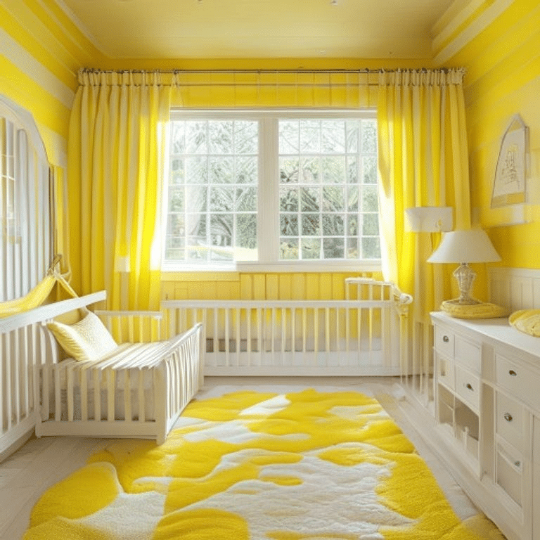 Classic Yellow and White Stripe Nursery