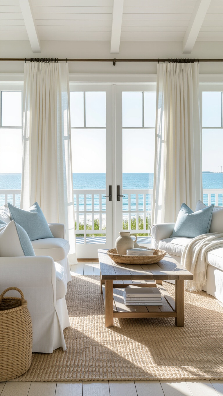 Coastal Beach House Living Room