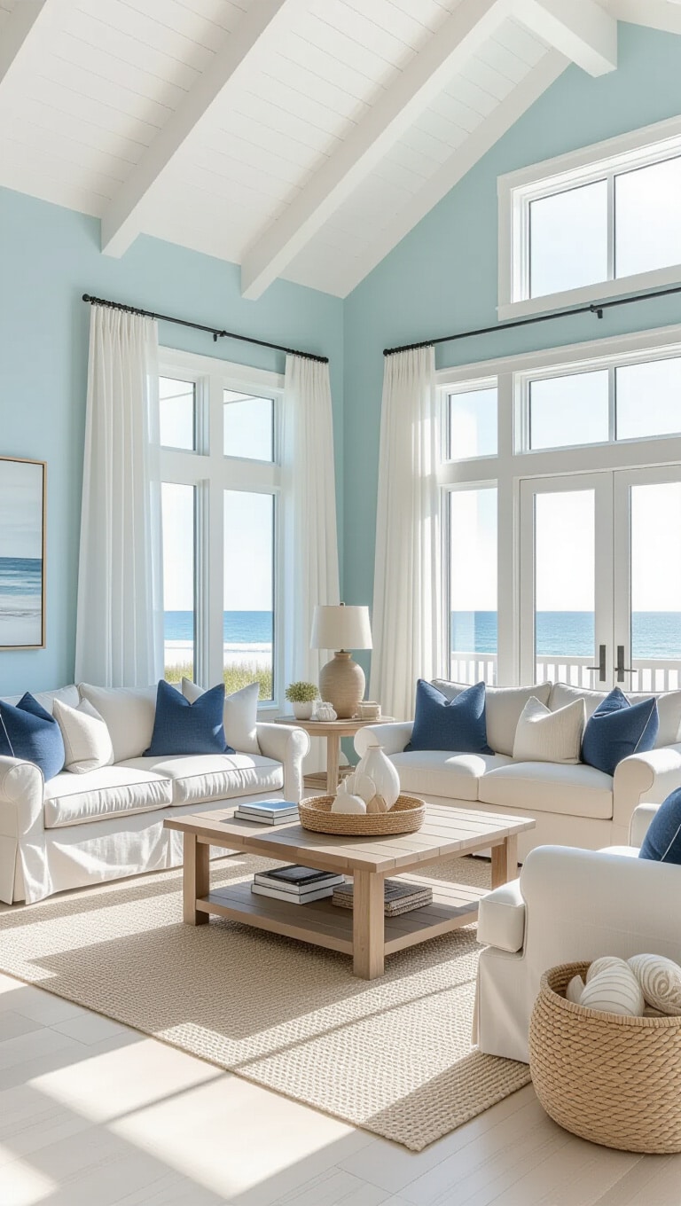 Coastal Breeze Blue Living Room