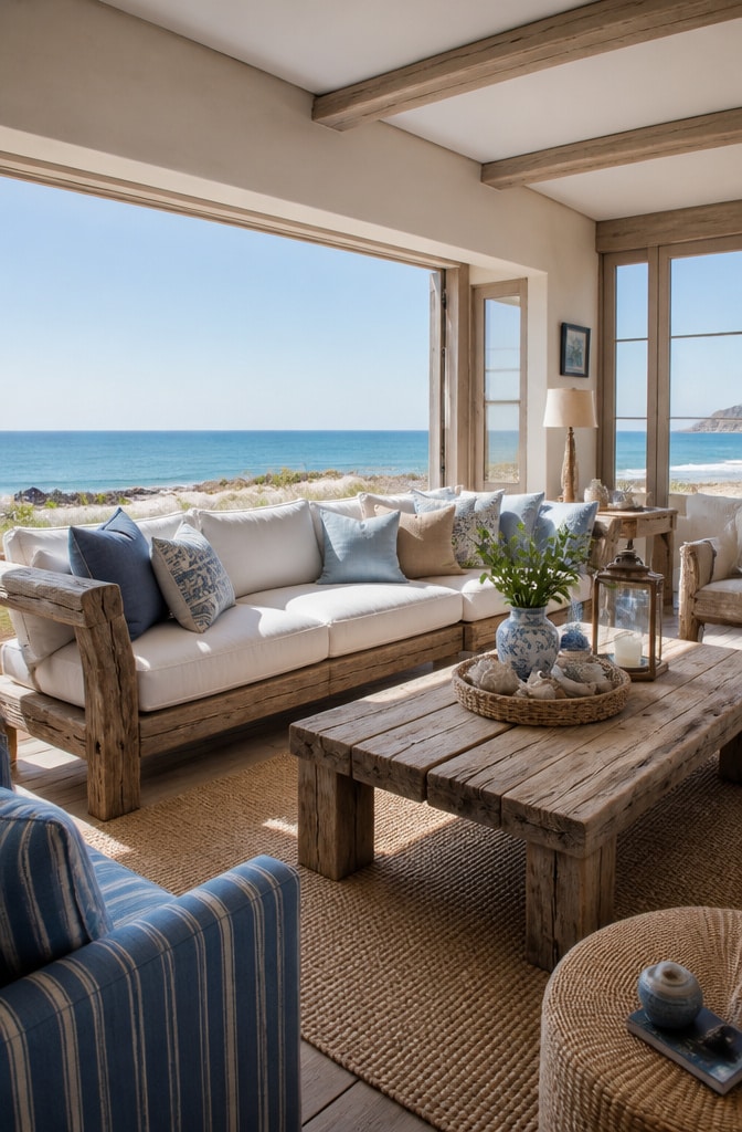 Coastal Brown Driftwood Living Room