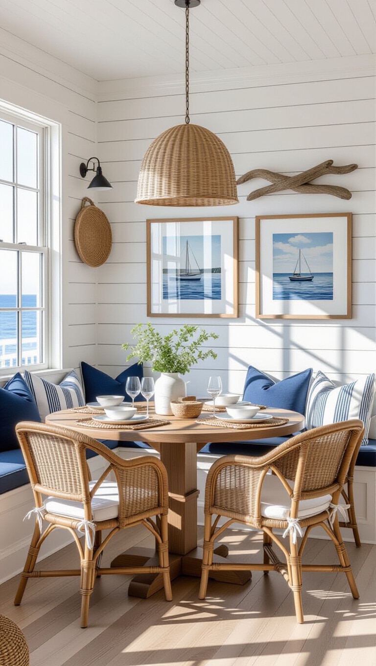 Coastal Nautical Dining Room Walls