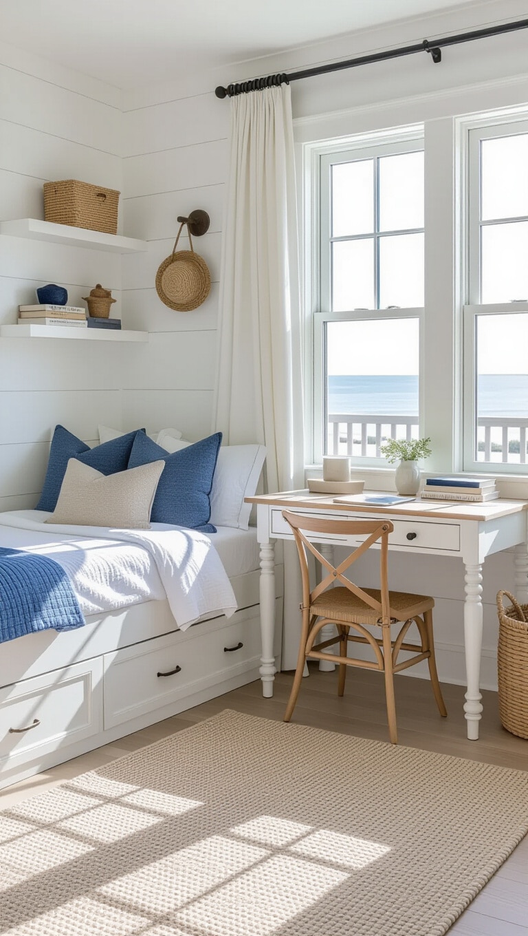 Coastal Nautical Space-Saving Bedroom