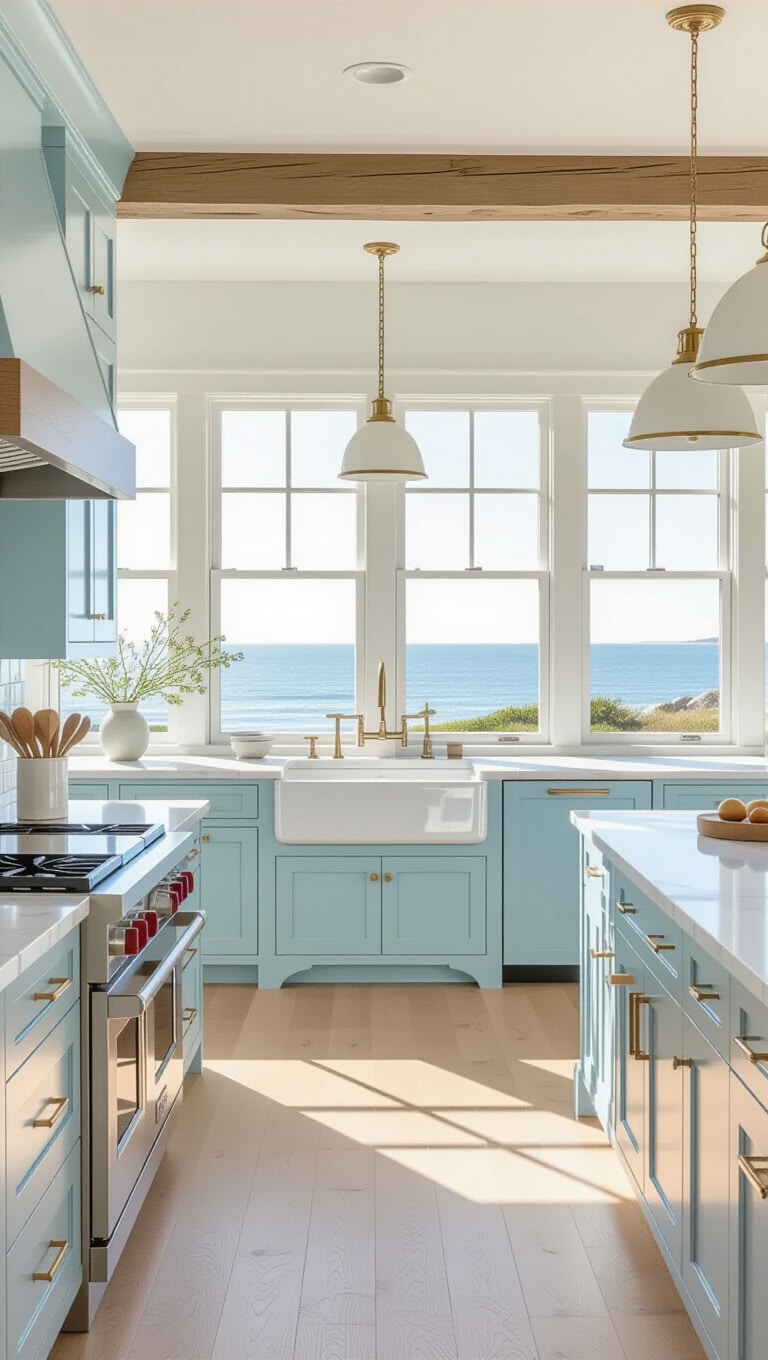 Coastal Sky Blue Kitchen Retreat