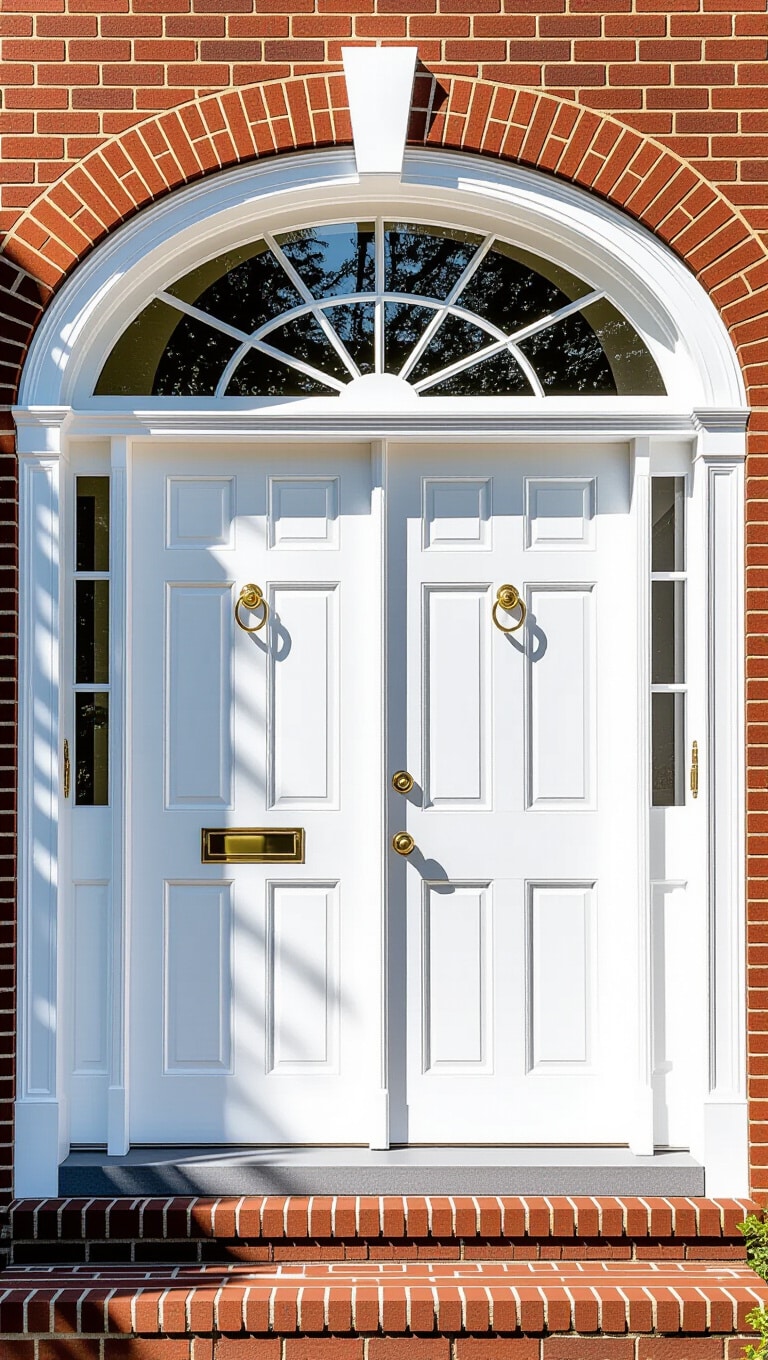 Colonial Paneled Double Doors