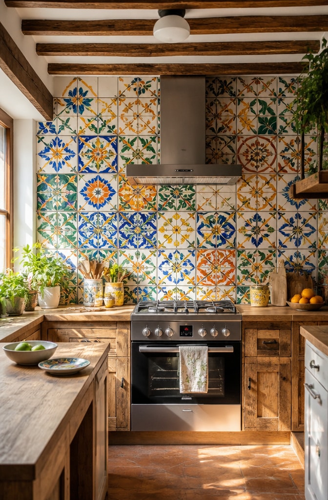 Colorful Hand-Painted Ceramic Tiles