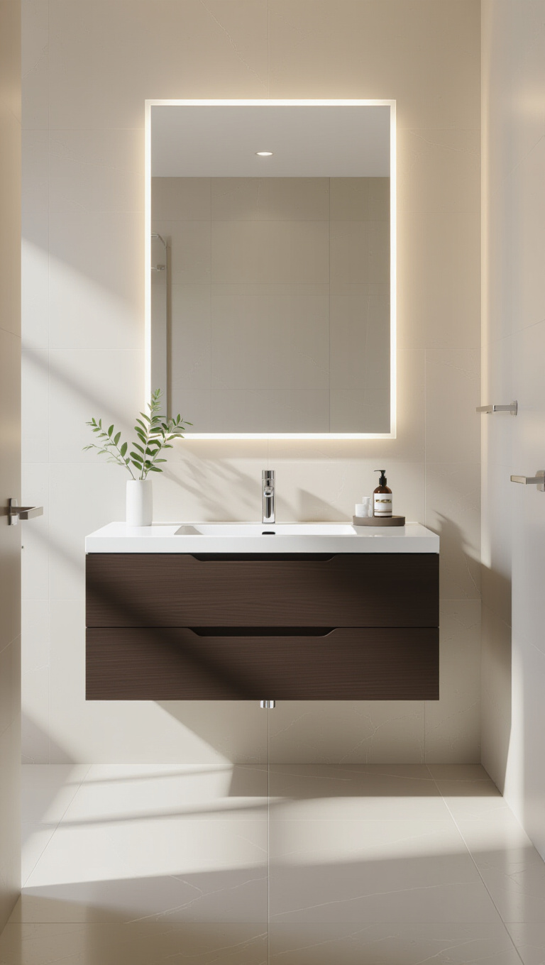 Contemporary Chic Brown Vanity