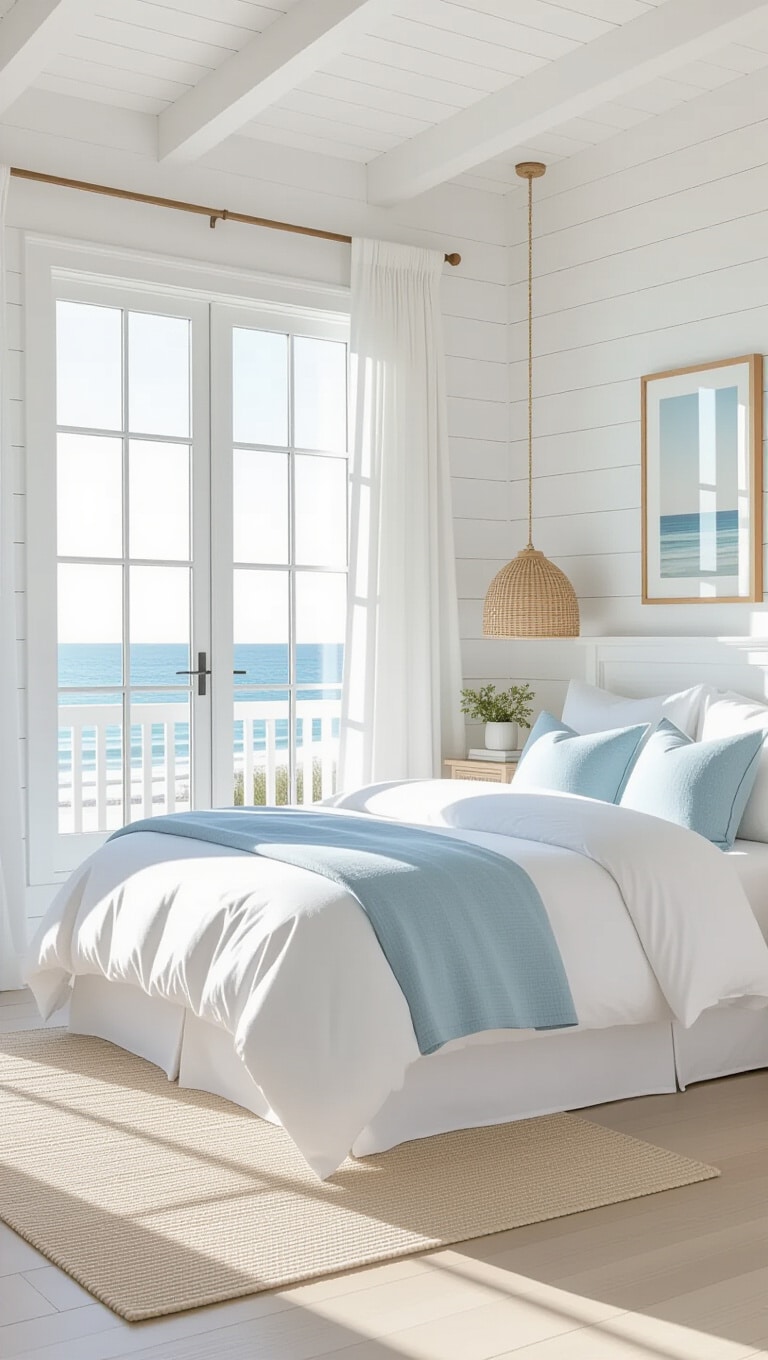 Contemporary Coastal Clean Girl Bedroom