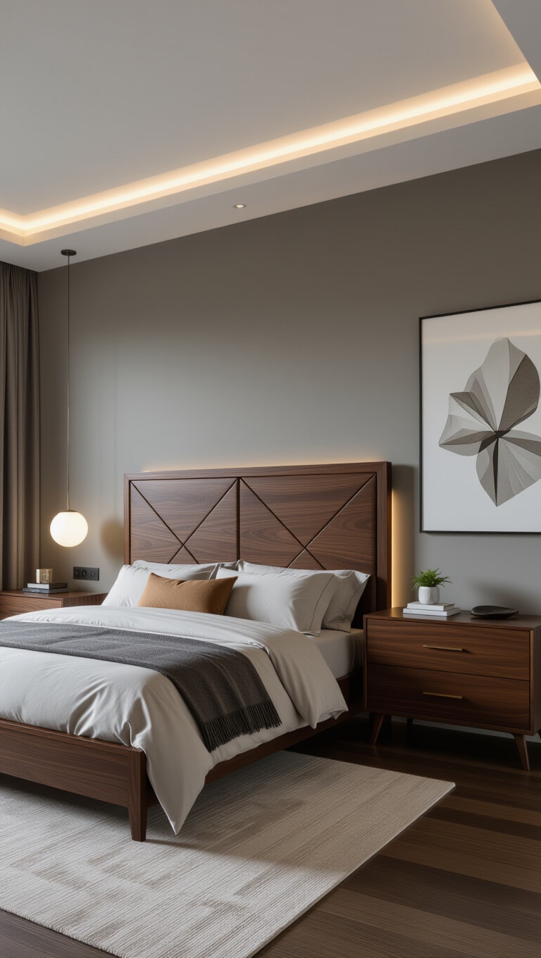 Contemporary Dark Walnut Elegance