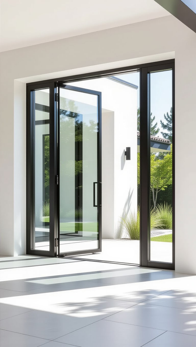 Contemporary Glass Pivot Door